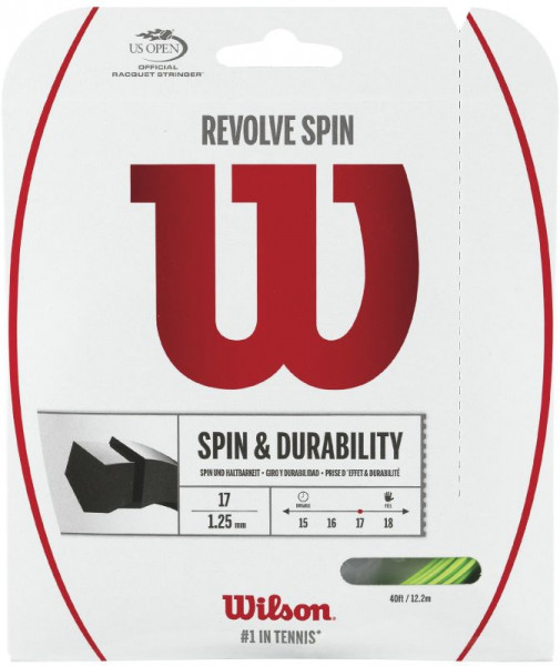 Tenisz húr Wilson Revolve Spin (12,2 m) - green