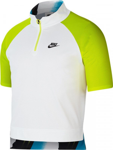  Nike Court Slam Polo NY - white/hot lime/neo teal/black