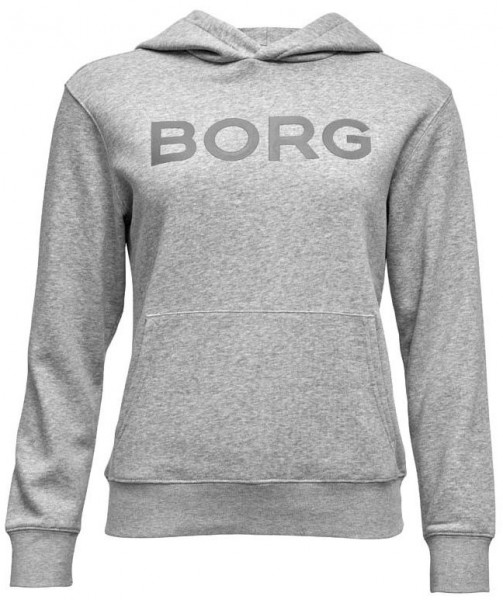 Teniso džemperis moterims Björn Borg Hood W BB Logo - light grey melange