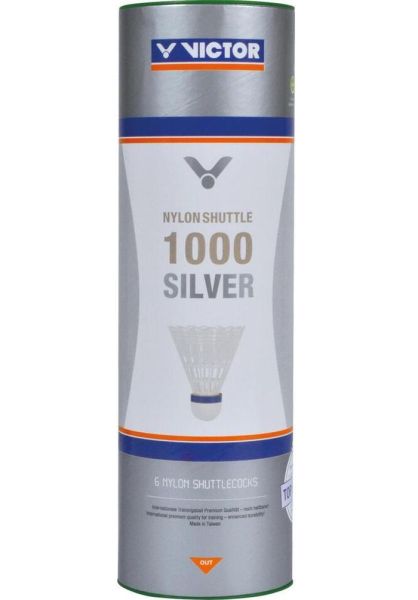 Μπάλες μπάντμιντον Victor 1000 Silver (6P) - white