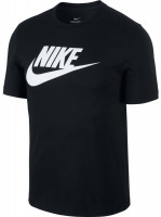 Herren Tennis-T-Shirt Nike Sportswear T-Shirt Icon Futura M - black/white