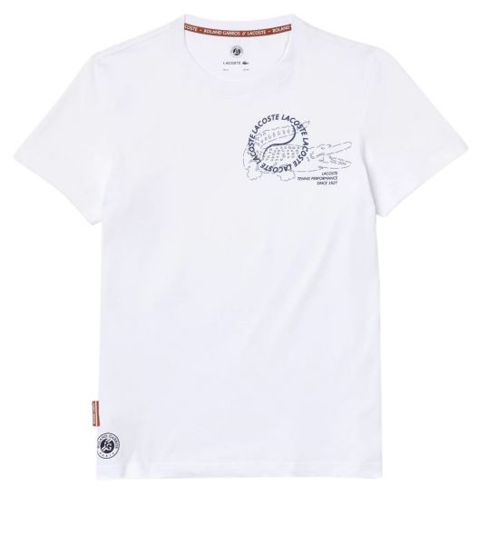  Lacoste Roland Garros Men T-Shirt - white/blue marine
