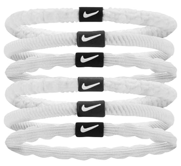 Stirnband Nike Flex Hair Tie 6P - Weiß