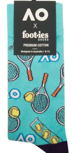 Socks Australian Open Tennis Time Cotton 1P - Blue