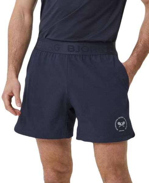 Shorts de tennis pour hommes Björn Borg Ace Graphic Short Shorts - night sky
