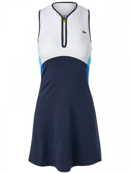  Lacoste Women’s SPORT Colorblock Stretch Jersey Dress - blue marine/white