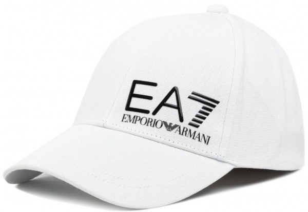 Čiapka EA7 Man Woven Baseball Hat - bianco