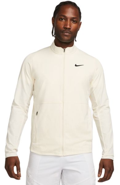 Férfi tenisz pulóver Nike Court Advantage Packable Jacket - coconut milk/black