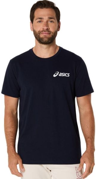 Men's T-shirt Asics Chest Logo Short Sleeve - Blue