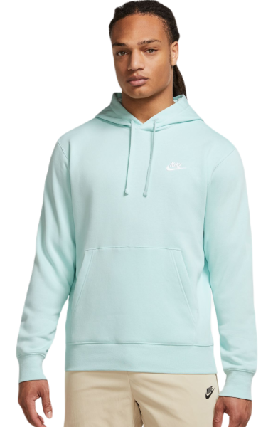 Férfi tenisz pulóver Nike Sportswear Club Fleece Pullover Hoodie - jade ice/jade ice/white