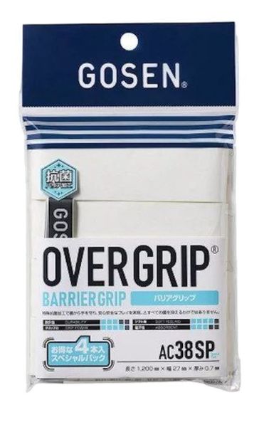 Overgrip Gosen Barrier Grip 4P - Fehér