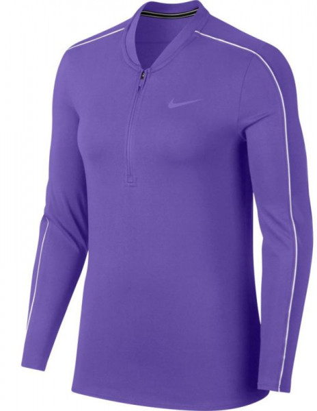  Nike Court Women Dry 1/2 Zip Top - psychic purple/white/psychic purple