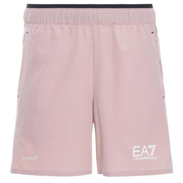 Męskie spodenki tenisowe EA7 Man Woven Shorts - oxford tan
