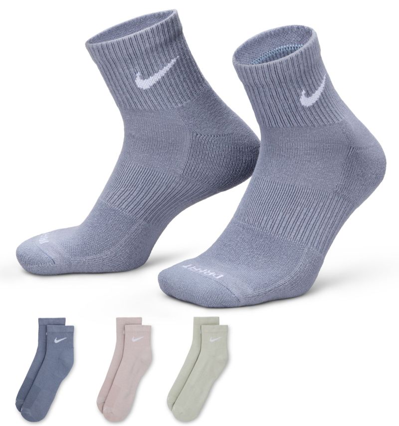 Socks Nike Everyday Plus Cushioned Training Ankle Socks 3P Multicolor Tennis Zone Tennis Shop