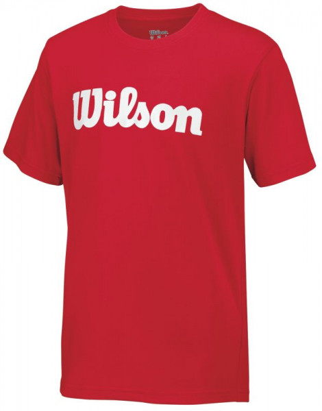  Wilson Script Cotton Tee - wilson red/white