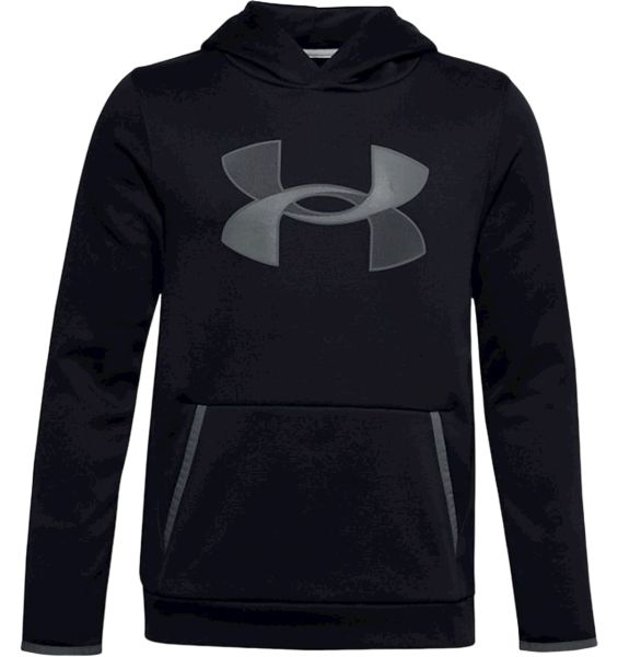 Jungen Sweatshirt  Under Armour Fleece Hoodie Big Logo - black