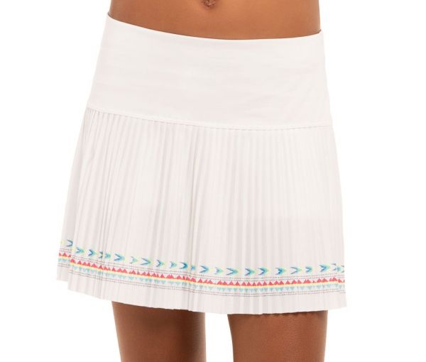 Lány szoknyák Lucky in Love Desert Vibes Sahara Pleated Skirt - white