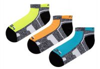 Tenisa zeķes Fila Unisex Invisible Mutltisport Socks 3P - shock black/multicolor