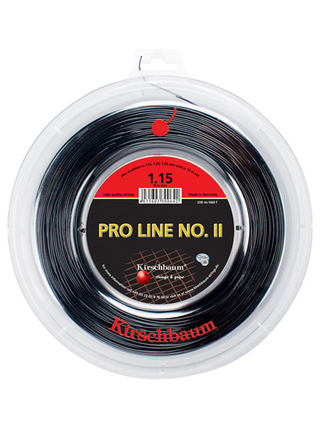 Tenisa stīgas Kirschbaum Pro Line No. II (200 m) - black