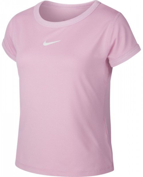  Nike Court G Dry Top SS - pink rise/white