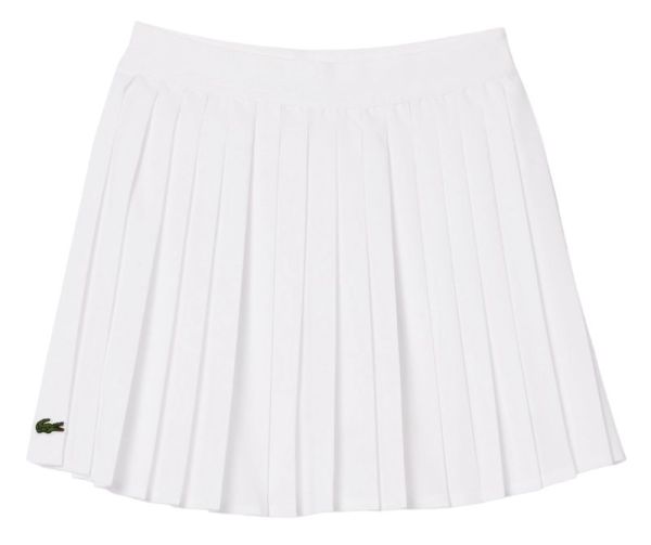 Gonnellina per ragazze Lacoste Pleated Skirt With Built-In Shorts - Bianco