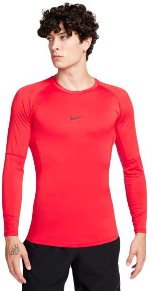 Kompressioonriided Nike Pro Dri-FIT Tight Long-Sleeve Fitness Top - university red/black