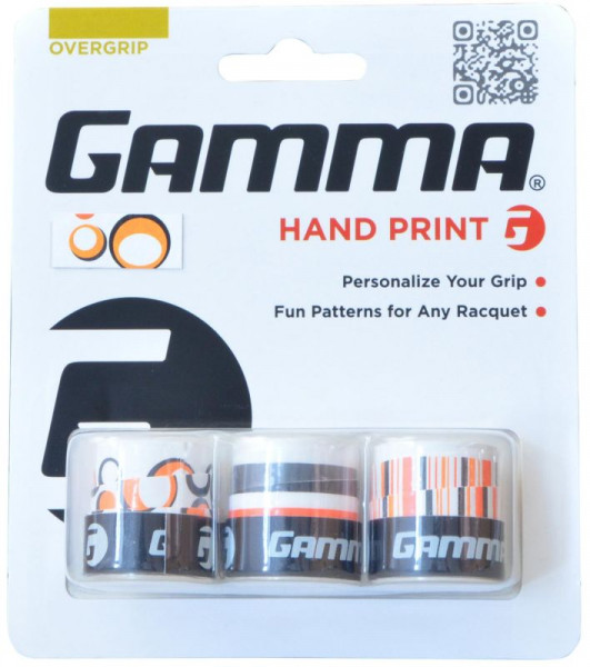  Gamma Hand Print white/orange 3P