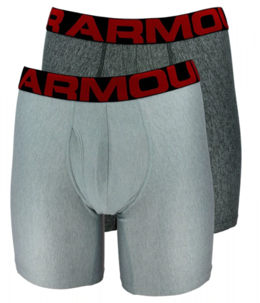 Herren Boxershorts Under Armour Tech 6in 2 Pack - gray