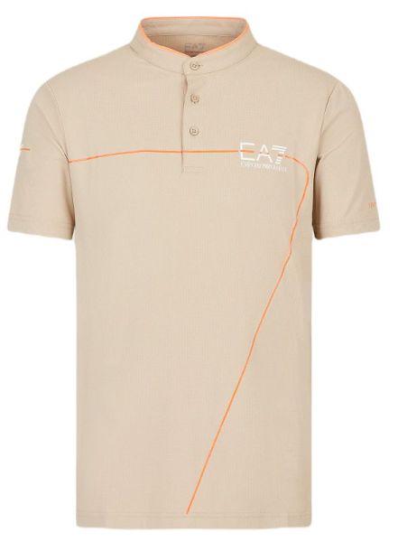 Men's Polo T-shirt EA7 Man Jersey Jumper - oxford tan