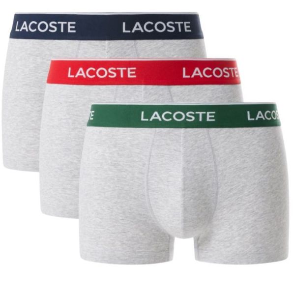 Men's Boxers Lacoste Stretch Cotton Trunks 3P - Gray