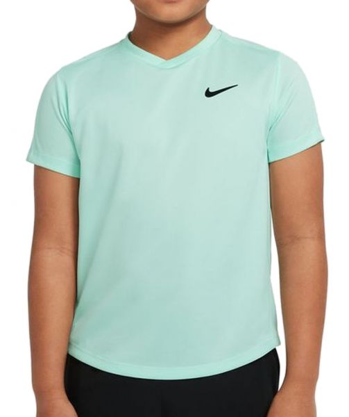 Jungen T-Shirt  Nike Court Dri-Fit Victory SS Top - mint foam/mint foam/black
