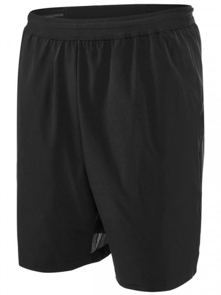  Lacoste Novak Djokovic Support With Style Piped Stretch Technical Shorts - black/white