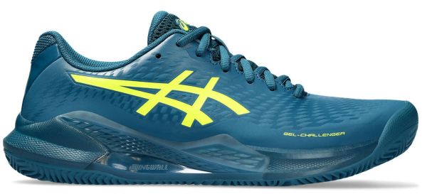 Chaussures de tennis pour hommes Asics Gel-Challenger 14 Clay - restful teal/safety yellow