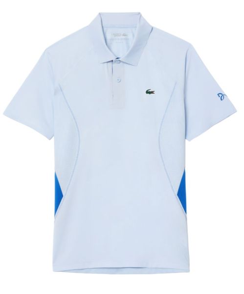 Men's Polo T-shirt Lacoste Tennis x Novak Djokovic Ultra-Dry Polo - light blue