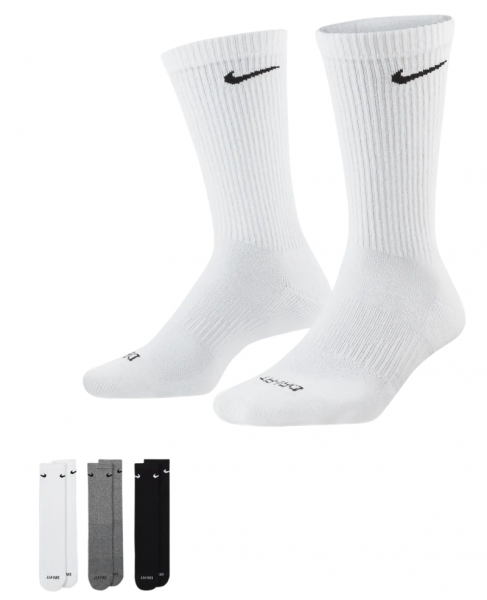 Tennisesokid  Nike Everyday Plus Cushioned Training Crew Socks 3P - multicolor