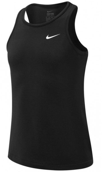 Тениска за момичета Nike Pro Tank - black/white