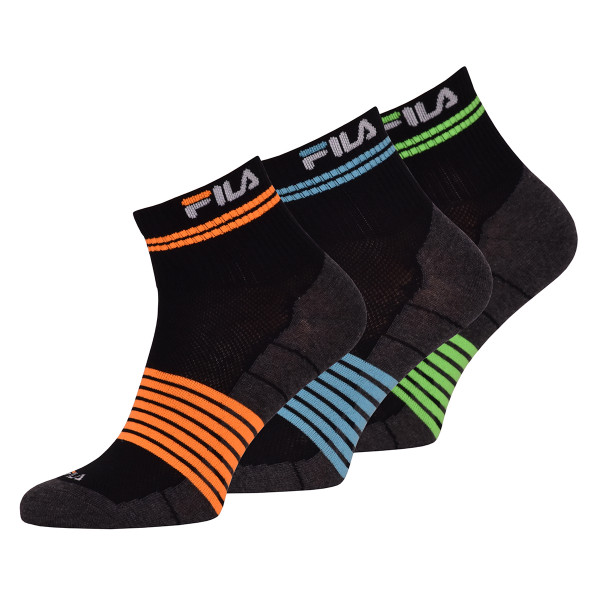 Tennisesokid  Fila Unisex Quarter Socks 3P - shock black
