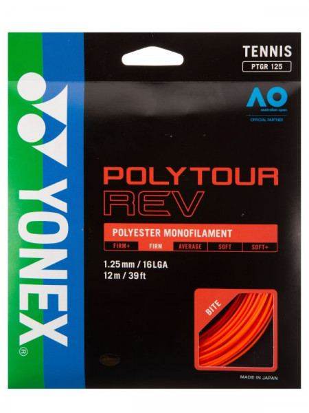 Naciąg tenisowy Yonex Poly Tour Rev (12 m) - orange