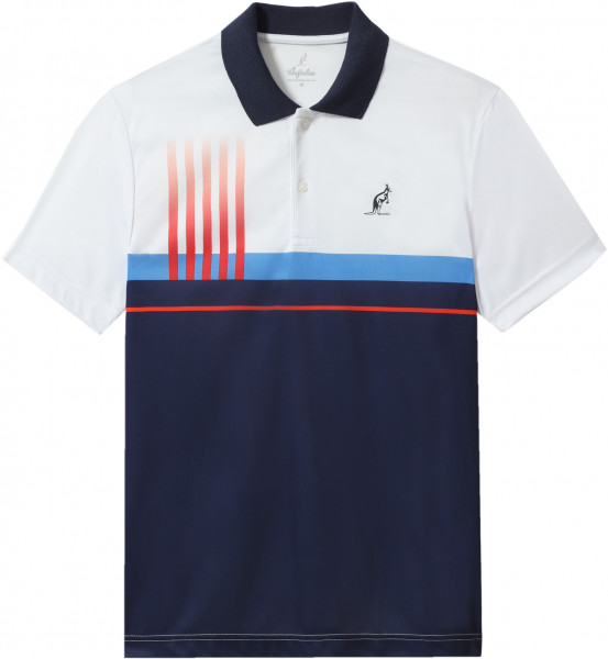 Herren Tennispoloshirt Australian Ace Polo with Print - blue cosmo