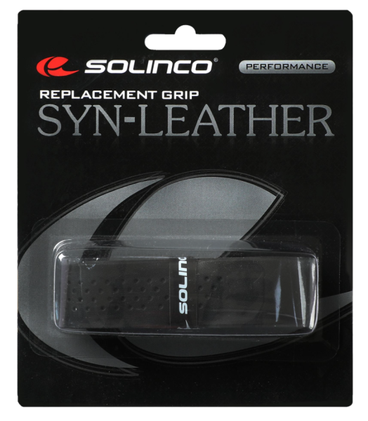 Tenisa pamatgripu Solinco Syn-Leather Replacement Grip 1P - black