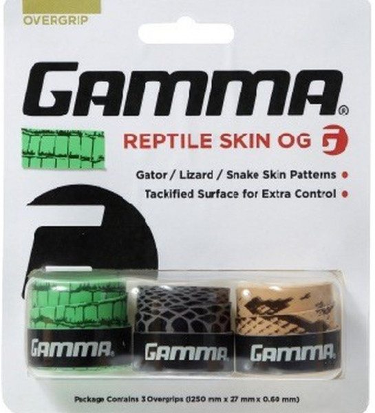 Griffbänder Gamma Reptile Skin green/grey/natural 3P