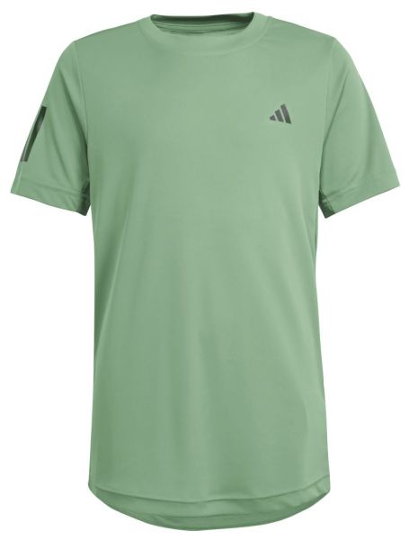 Koszulka chłopięca Adidas B Club 3 Stripes Tennis Shirt - preloved gree