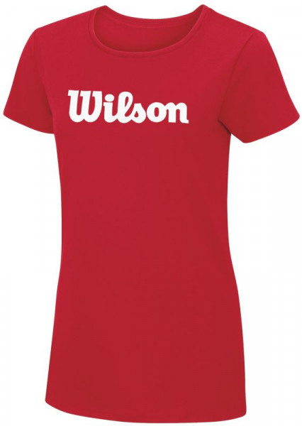  Wilson Script Cotton Tee - wilson red/white