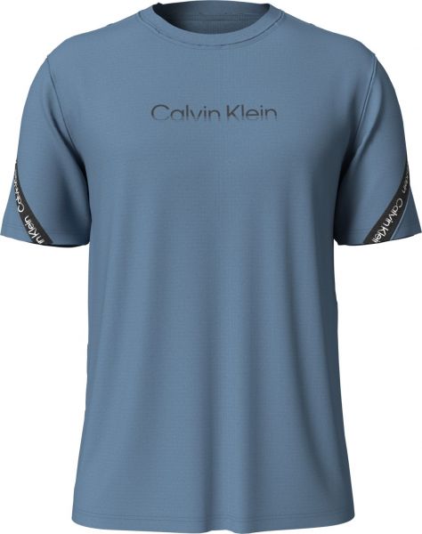 Herren Tennis-T-Shirt Calvin Klein PW SS T-shirt - copen blue