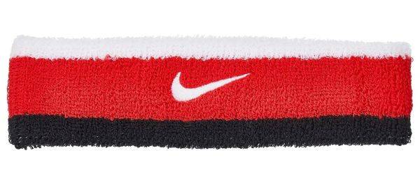 Лента за глава Nike Swoosh Headband - white/universit red/black
