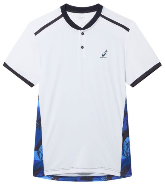 Polo de tennis pour hommes Australian Tennis Scribble in Ace - Blanc