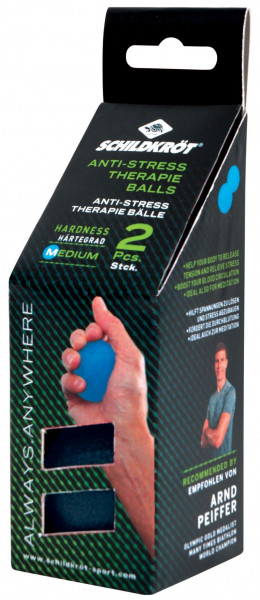 Paspauskite kamuoliuką Schildkröt Anti Stress Therapy Balls Medium 2P - blue