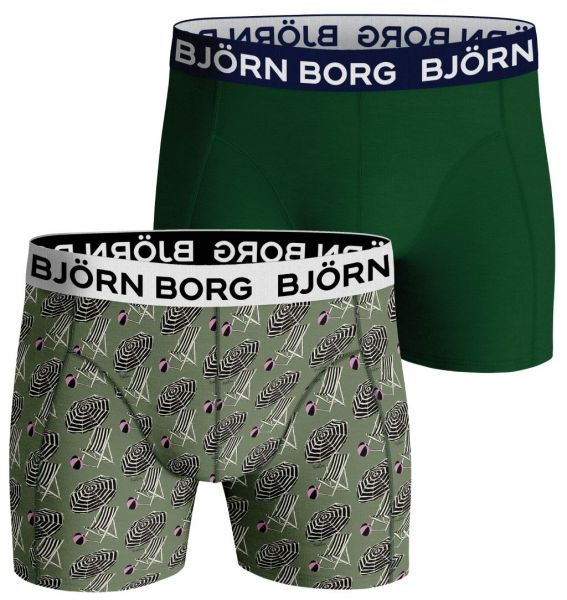 Боксерки за момчета Björn Borg Core Boxer 2P - green/print