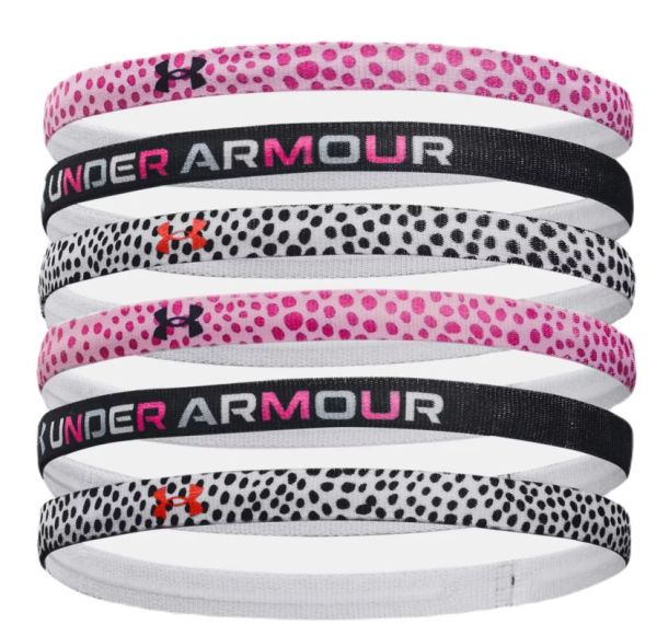 Stirnband Under Armour Mini Girls Graphic HB 6P - pink sugar/black