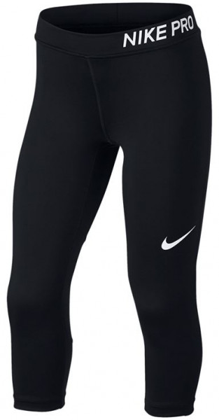 Dívčí kalhoty Nike Pro Capri Girls - black/black/black/white